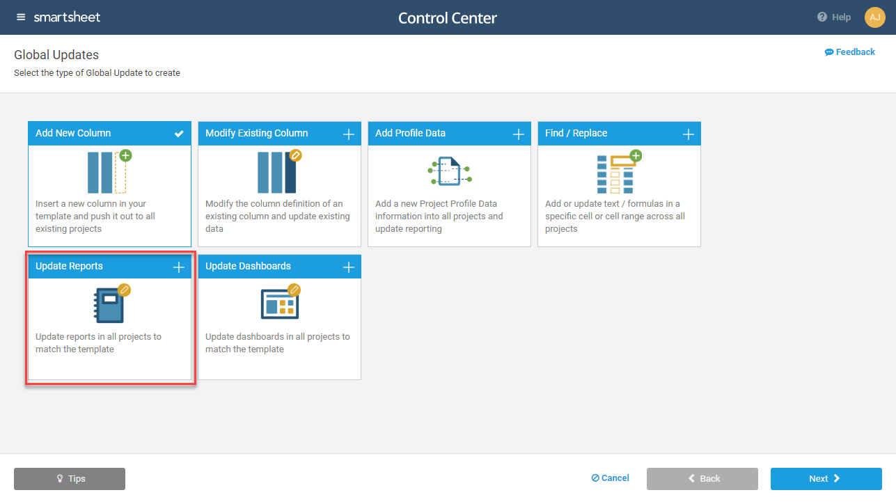 SCC Global Updates window.