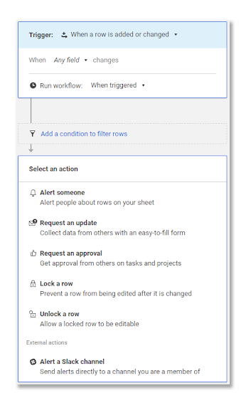 View of the workflow editor window.